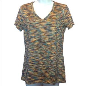 REEBOK MULTI COLOR ATHLETIC TOP • sz M
